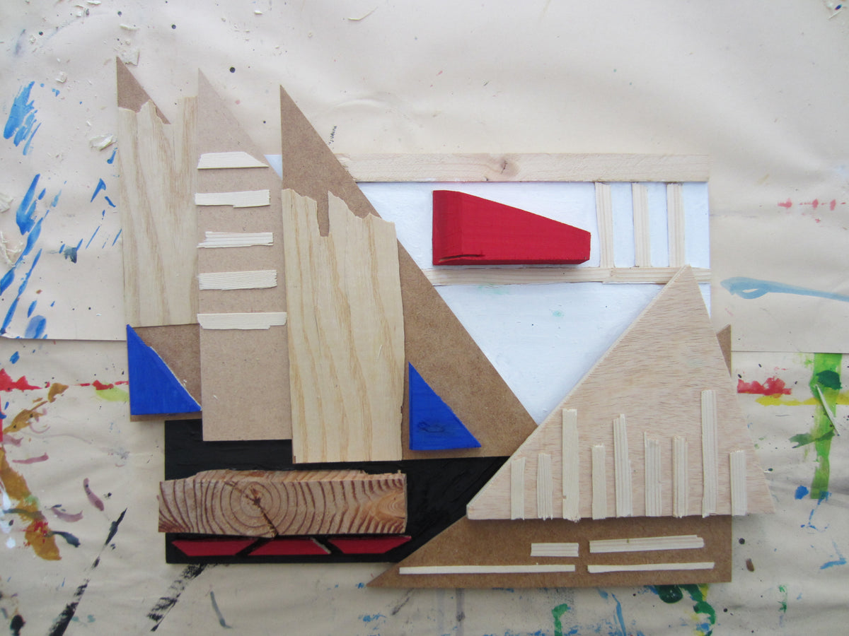 Formen und Farben aus Tunis. Ein Holzbild nach Paul Klee