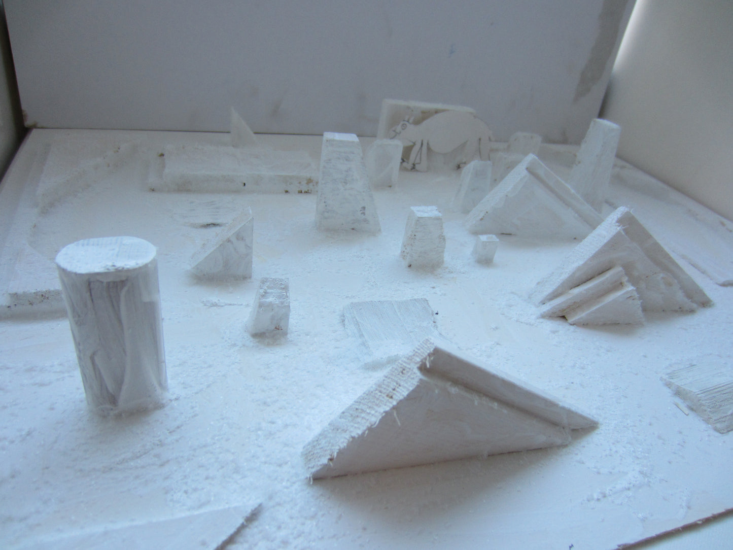 Arktische Gebilde aus Holz