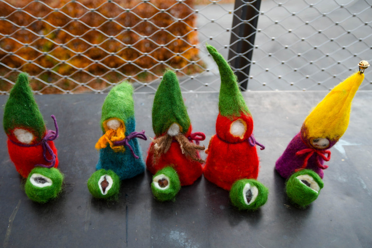 Wichtelmännchen und Kastanien - Filzen im Herbst